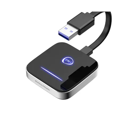 S5 Wireless CarPlay & Android Auto Adapter – Bluetooth 5.4, Noodle Cable
